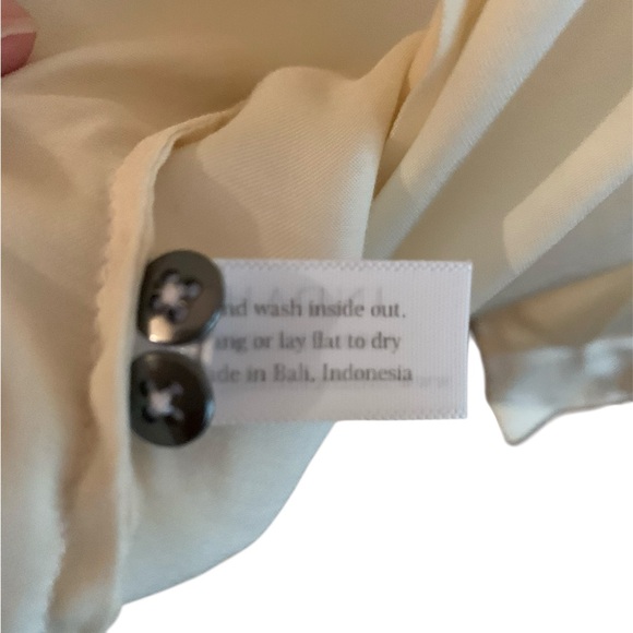 Indah Silk Tilda open tie front long sleeve top Revolve size XS - Picture 8 of 9